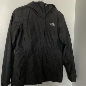 Insulated waterproof Northface jacket with hood